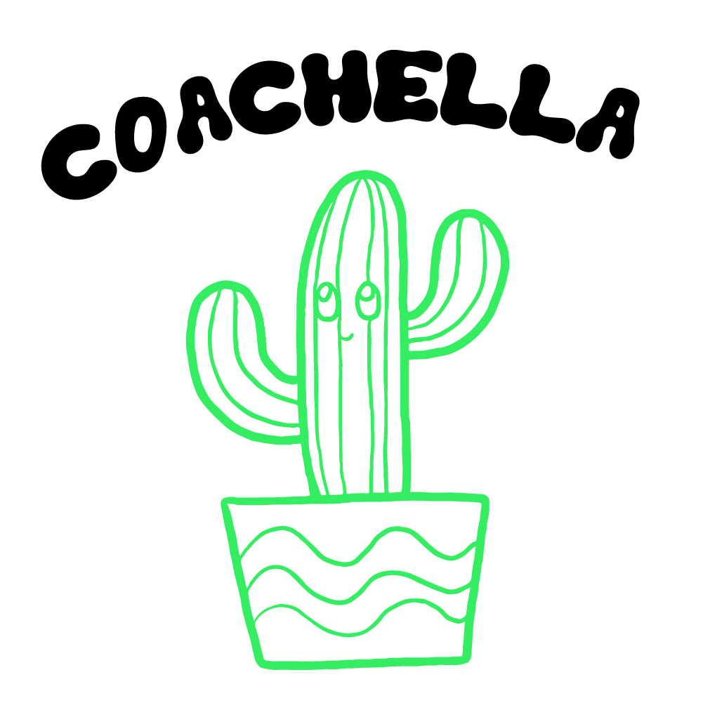 Coachella Vinyl Sticker - Chella Cactus